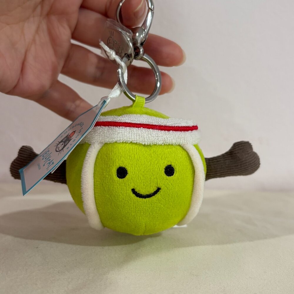 Jellycat Amuseables Sports Tennis Bag Charm BNWT Fast Shipping